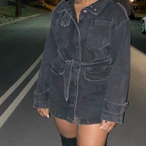 Black jean jacket/jean jacket dress